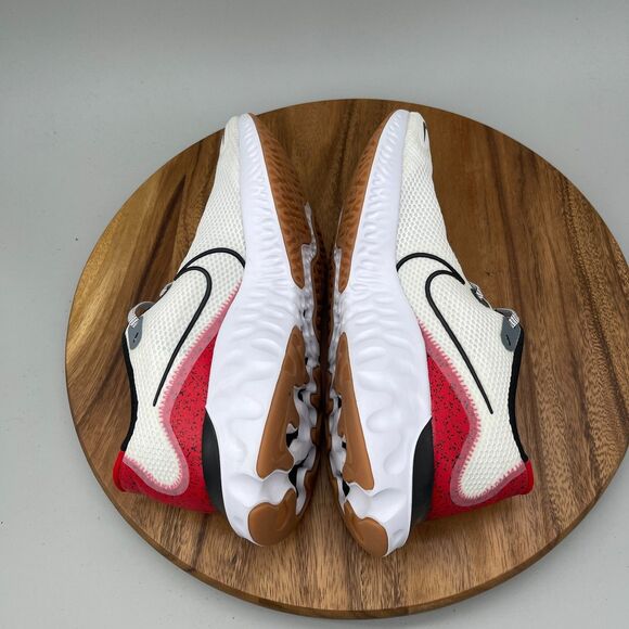 Nike Renew Run Shoes Mens Size 11.5 White Red Running Comfort Walking Sneakers